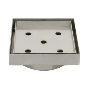 Haus 25 Tile Insert 106x106x100mm Brushed Nickel by null, a Shower Grates & Drains for sale on Style Sourcebook