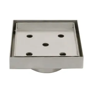 Haus 25 Tile Insert 106x106x80mm Brushed Nickel by null, a Shower Grates & Drains for sale on Style Sourcebook