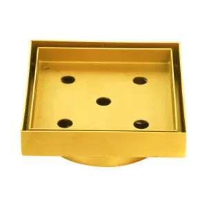 Haus 25 Tile Insert 106x106x100mm Brushed Gold by null, a Shower Grates & Drains for sale on Style Sourcebook