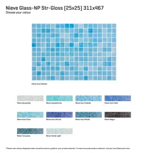 Nieve Glass Natural Product Structured Gloss Mosaic (Colour?????) by null, a Mosaic Tiles for sale on Style Sourcebook