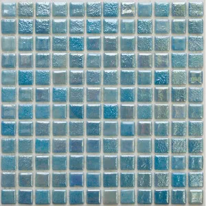 Rio Turquiose Glass Natural Product Pearl Gloss Mosaic by null, a Mosaic Tiles for sale on Style Sourcebook