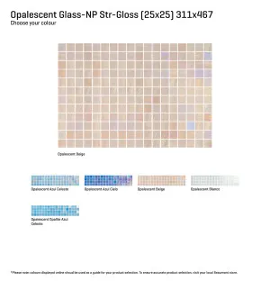 Opalescent Glass Natural Product Structured Gloss Mosaic (Colour?????) by null, a Mosaic Tiles for sale on Style Sourcebook