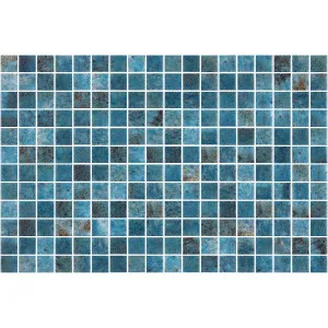Vanguard Moana Blue Glass Natural Product Structured Matt Mosaic by null, a Mosaic Tiles for sale on Style Sourcebook