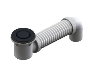 Art P&W Bath Bend Pop Down w/Connector Brushed Gunmetal Grey by null, a Shower Grates & Drains for sale on Style Sourcebook