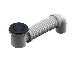 Art P&W Bath Bend Pop Down w/Connector Gunmetal Grey by null, a Shower Grates & Drains for sale on Style Sourcebook