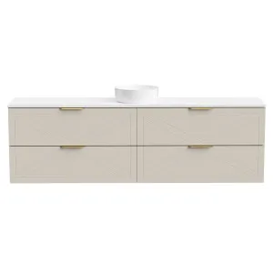 Sutherland House Vty 2100 Wall Hung Centre WG Basin SilkSurface AC Top by null, a Vanities for sale on Style Sourcebook