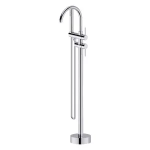 Misha Floor Mounted Bath Mixer w Shower Chrome by null, a Bathroom Taps & Mixers for sale on Style Sourcebook