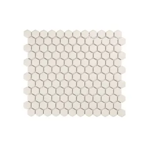 Regency White Hexagon Textured Mosaic Tile by null, a Outdoor Tiles & Pavers for sale on Style Sourcebook