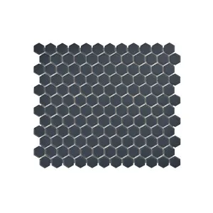Regency Navy Hexagon Textured Mosaic Tile by null, a Outdoor Tiles & Pavers for sale on Style Sourcebook