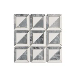 Boston Grey Carrara Natural Product Honed Mosaic by null, a Mosaic Tiles for sale on Style Sourcebook