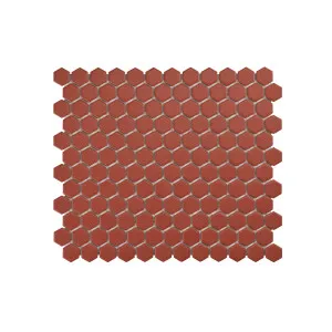 Regency Red Hexagon Textured Mosaic Tile by null, a Outdoor Tiles & Pavers for sale on Style Sourcebook