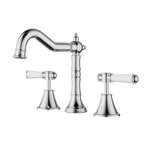 Clasico Basin Set Ceramic Handle Chrome by null, a Bathroom Taps & Mixers for sale on Style Sourcebook