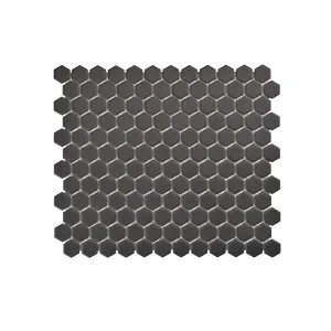 Regency Black Hexagon Textured Mosaic Tile by null, a Outdoor Tiles & Pavers for sale on Style Sourcebook