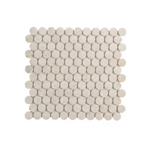 Fiorenza Light Grey Penny Matt Mosaic Tile by null, a Mosaic Tiles for sale on Style Sourcebook