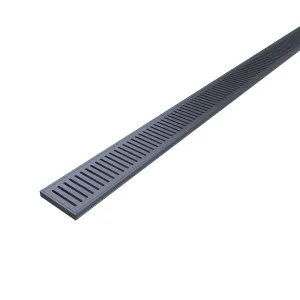 DTA Hayman Grate Alumin Brushed Gun Metal 14x100x3000 by null, a Shower Grates & Drains for sale on Style Sourcebook