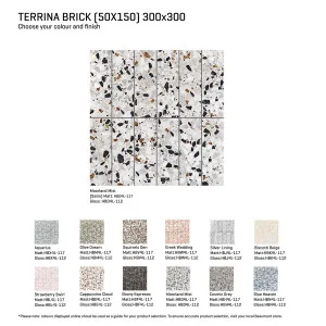 Terrina Brick Embossed Tile by null, a Terrazzo Look Tiles for sale on Style Sourcebook