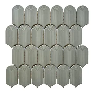 Cascade Trevi Olive Embossed Matt Mosaic Tile by null, a Mosaic Tiles for sale on Style Sourcebook