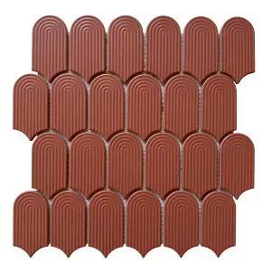 Cascade Trevi Red Embossed Matt Mosaic Tile by null, a Mosaic Tiles for sale on Style Sourcebook