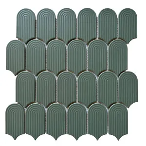Cascade Trevi Green Embossed Matt Mosaic Tile by null, a Mosaic Tiles for sale on Style Sourcebook