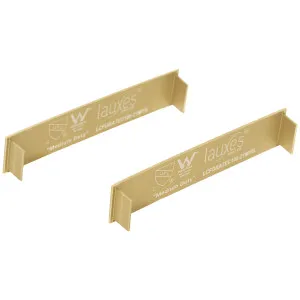 Lauxes Standard Tile Insert Floor Grate End Caps 21mm High (Pack of 2) - Matt Yellow Gold by null, a Shower Grates & Drains for sale on Style Sourcebook