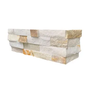 Stone Wall Slate Natural Product Bisque Structured Corner (Pkt5) by null, a Marble Look Tiles for sale on Style Sourcebook