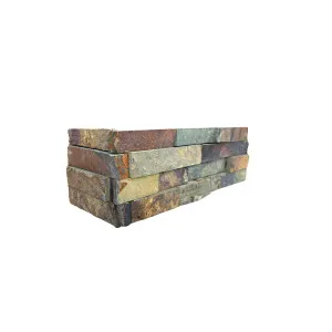 Stone Wall Slate Natural Product Russet Structured Corner (Pkt5) by null, a Marble Look Tiles for sale on Style Sourcebook