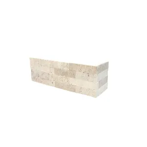 Stone Wall Travertine Natural Product Beige Structured Corner (Pkt5) by null, a Marble Look Tiles for sale on Style Sourcebook