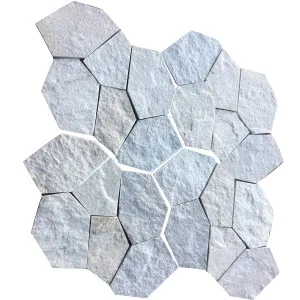 Flagstone Quartz Natural Product Crazypave Frost Structured Mosaic (Crate 5m2) by null, a Mosaic Tiles for sale on Style Sourcebook