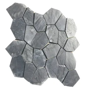 Flagstone Slate Natural Product Crazypave Onyx Structured Mosaic (Crate 5m2) by null, a Mosaic Tiles for sale on Style Sourcebook