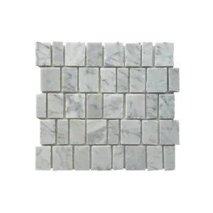 Pisa Bianco Carrara Natural Product Appia Honed Mosaic by null, a Mosaic Tiles for sale on Style Sourcebook