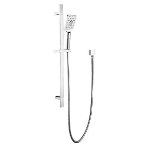 Marki Square Sliding Shower Set Chrome by null, a Shower Heads & Mixers for sale on Style Sourcebook