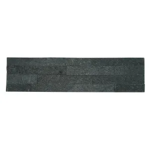 Stone Wall Quartz Natural Product Black Structured Panel (Pkt5) by null, a Marble Look Tiles for sale on Style Sourcebook
