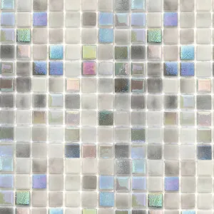Brussels White Blend Glass Natural Prduct Mix Pearl Gloss Mosaic by null, a Mosaic Tiles for sale on Style Sourcebook