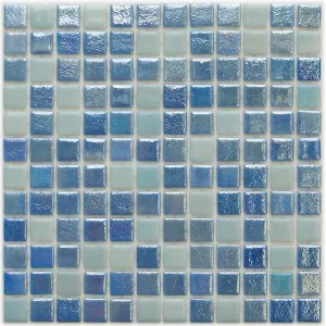 Sydney Blue Multi Glass Natural Product Mix Pearl Gloss Mosaic by null, a Mosaic Tiles for sale on Style Sourcebook