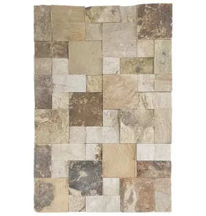 Stone Wall Yellow Sandstone Natural Product Roughcut Structured Matt (Pkt6 ) by null, a Marble Look Tiles for sale on Style Sourcebook