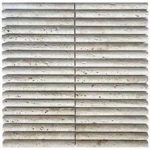 Channelle Travertine Natural Emboss Honed Mosaic by null, a Mosaic Tiles for sale on Style Sourcebook