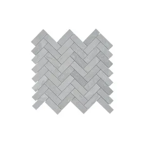 Fiba Natural Travertine Herringbone Grey Honed Unfilled Mosaic by null, a Mosaic Tiles for sale on Style Sourcebook