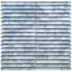 Channelle Carrara White Emboss Honed Mosaic by null, a Mosaic Tiles for sale on Style Sourcebook