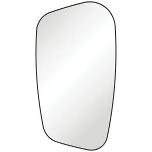 Fienza Capriccio Framed Asyetrical Mirror 650x1200 Matte Black by null, a Vanity Mirrors for sale on Style Sourcebook