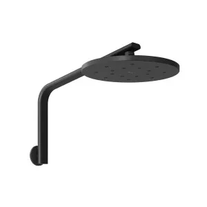 Oxley High-Rise Shower Arm & Rose Matte Black by null, a Shower Heads & Mixers for sale on Style Sourcebook