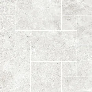 Tundra French Pattern Ash HiLite Silk Mosaic Tile by null, a Mosaic Tiles for sale on Style Sourcebook
