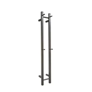 Vertical Heated Towel Rail 2 Rails Gun Metal by null, a Towel Rails for sale on Style Sourcebook