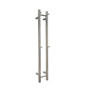 Vertical Heated Towel Rail 2 Rails Brushed Nickel by null, a Towel Rails for sale on Style Sourcebook