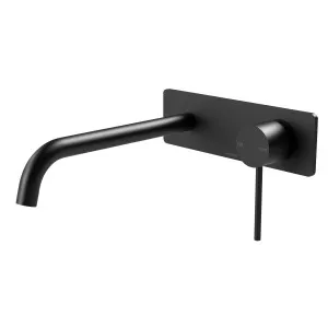 Vivid Slimline SwitchMix Wall Basin/Bath Mixer Set 230 Trim Kit Matte Black by null, a Bathroom Taps & Mixers for sale on Style Sourcebook