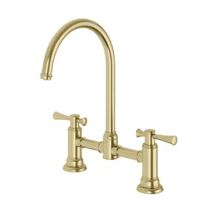 Cromford Exposed Sink Set Brushed Gold by null, a Laundry Taps for sale on Style Sourcebook