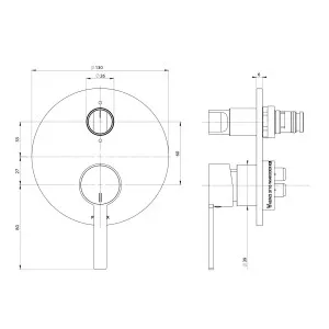 Lexi MKII SwitchMix Shower/Bath Diverter Mixer Trim Kit Chrome by null, a Bathroom Taps & Mixers for sale on Style Sourcebook