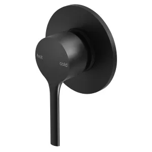 Vivid Slimline Oval SwitchMix Shower/Wall Mixer Trim Kit Matte Black by null, a Shower Heads & Mixers for sale on Style Sourcebook