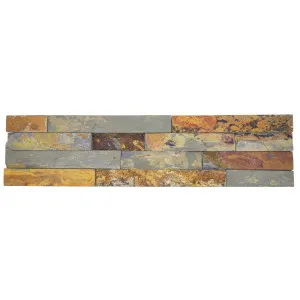 Stone Wall Tiger Slate Natural Product Chunky Multicolour Structured Panel (Pkt4) by null, a Marble Look Tiles for sale on Style Sourcebook