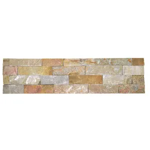 Stone Wall Slate Natural Product Chunky Golden Yellow Structured Panel (Pkt4) by null, a Marble Look Tiles for sale on Style Sourcebook