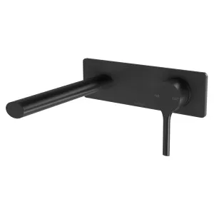 Vivid Slimline Oval SwitchMix Wall Basin/Bath Mixer Set 175 Trim Kit Matte Black by null, a Bathroom Taps & Mixers for sale on Style Sourcebook